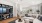 Spacious living area with entertainment system