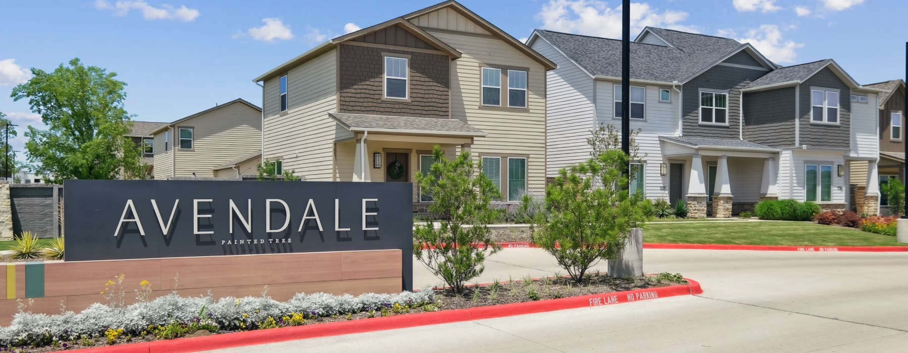 Entrance to Avendale Painted Tree a community in McKinney Texas